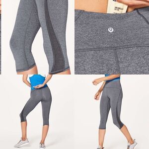 Grey Train Times Crop 17” Lululemon leggings size 2